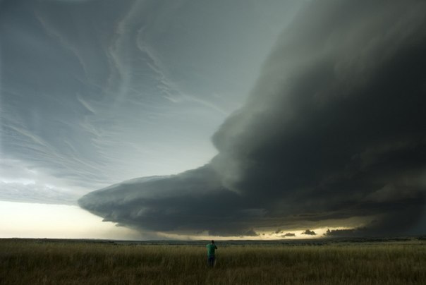 Ступенчатые облака, Дакота, США.