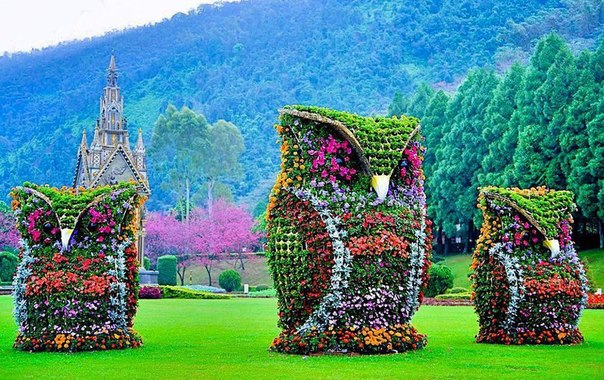 Цветочные скульптуры, Нанту, Тайвань.