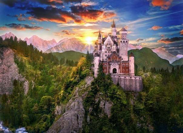 Замок Нойшванштайн, Германия.
