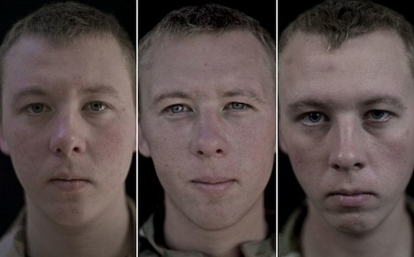 Лаладж Сноу (Lalage Snow) фотограф из Кабула, Афганистан создал проект под названием "Мы не мертвы" который длился 8 месяцев. Здесь сняты портреты солдат британской армии до, во время, и после участия в военных действиях в Афганистане. На фотография видны физические изменения на лицах солдат.