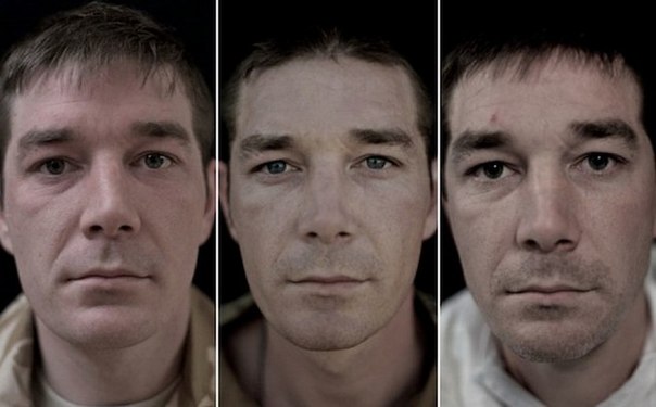 Лаладж Сноу (Lalage Snow) фотограф из Кабула, Афганистан создал проект под названием "Мы не мертвы" который длился 8 месяцев. Здесь сняты портреты солдат британской армии до, во время, и после участия в военных действиях в Афганистане. На фотография видны физические изменения на лицах солдат.