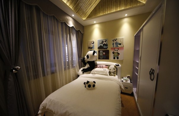 Интерьер «Панда-отеля». Провинция Сычуань, Китай.