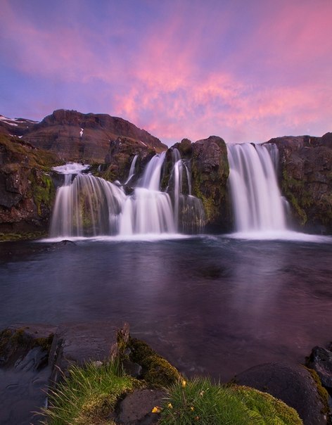 Водопад Kirkjufellsfoss, Исландия.