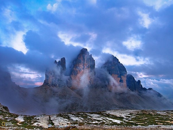 Трэ Чиме ди Лаваредо – три необычных пика в Доломитовых Альпах на территории Италии.