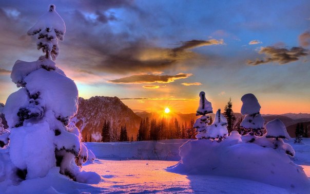 Зимний пейзаж, Финляндия.