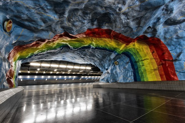 Станция метро "Stadium", Стокгольм, Швеция.