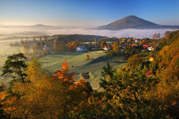 Осенние утро, Чехия.