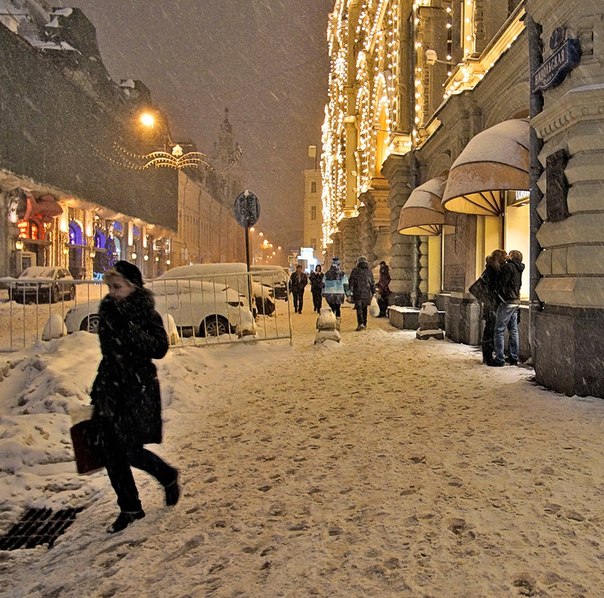 Улица Никольская в Москве, Россия.