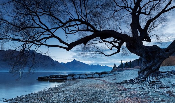 Озеро Wakatipu, Новая Зеландия.