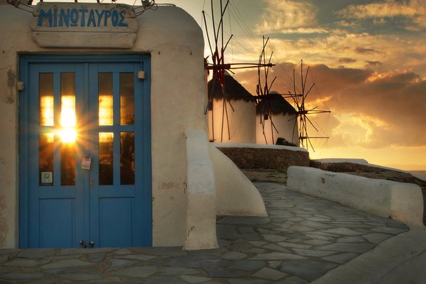 Рассвет, Миконос, Греция.