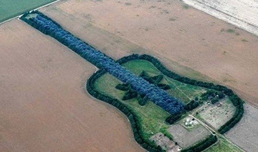 Аргентинский фермер Педро Мартин Урета превратил свою ферму в гигантскую гитару.