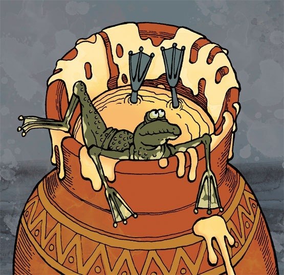 В древней Руси в сосуд с молоком запускали лягушку, чтобы оно не скисало.