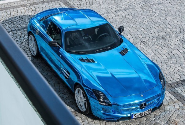 Самый мощный в мире электрокар Mercedes SLS AMG.