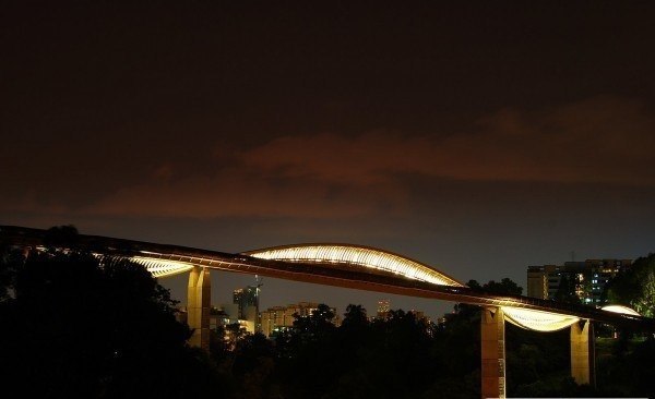 Мост-волна в Сингапуре длиной 274 метра.