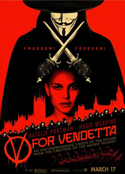 Рубрика: фильм дня
  
    
      
    
    
      Другое кино 
      8 апр 2012 в 15:43
    
  
«V» значит Вендетта (V for Vendetta)