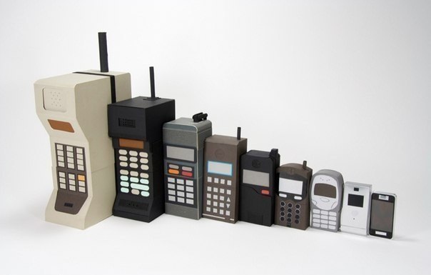 Эволюция мобильных телефонов.