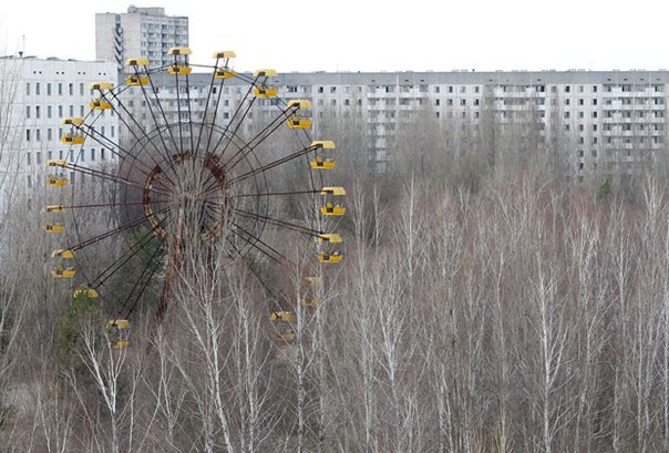 Самый заброшенный город Припять, недалеко от Чернобыльской АЭС.