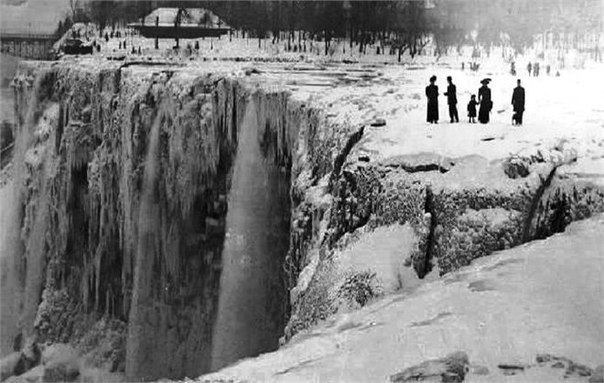 29 марта 1848 случилось невероятное событие - Ниагарский водопад останавился. Всего на один день, но он замерз.