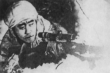 Федор Матвеевич Охлопков. Самый результативный снайпер в истории ВОВ. Уничтожил из снайперской винтовки 429 гитлеровских солдат и офицеров.