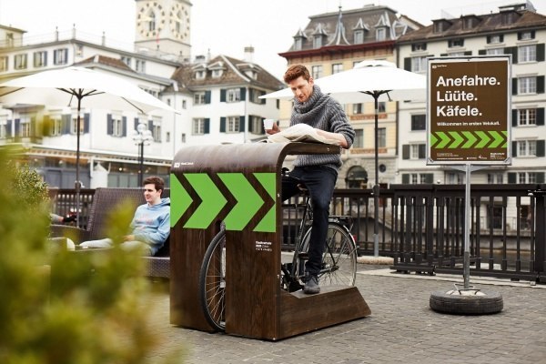 В Швейцарии открыли велокафе.