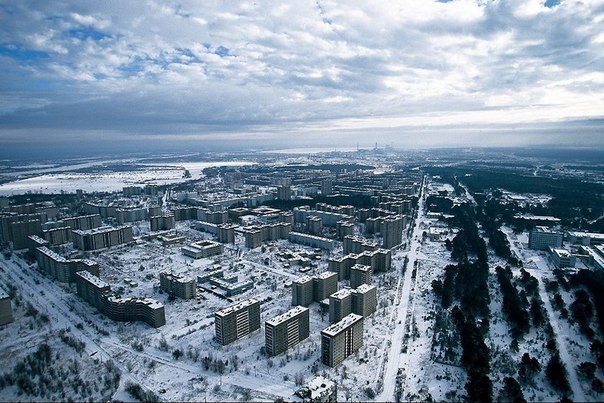 Заброшенные дома в зоне отчуждения Чернобыльской АЭС, Припять 