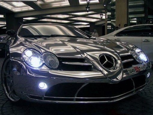 Автомобиль созданный из белого золота для нефтяного миллиардера из города Абу-Даби, Mercedes V10 Quad Turbo, 1600 лошадиных сил. От 0 до 100 км/ч менее чем за 2 секунды.