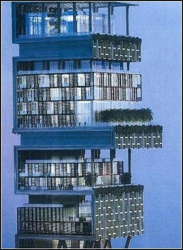 Antilia – это самый большой частный жилой дом в мире. И не удивительно! Ведь в нем ни много, ни мало, а 27 этажей! На днях завершилось строительство этого гигантского коттеджа!