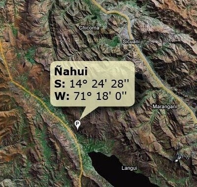 Наконец-то найдены координаты того места,куда ежедневно друг друга посылают миллионы людей.если бы каждый десятый посланный,туда поехал,то этот город стал бы,без сомнения, самым большим по численности населения городом в мире.Населенный пункт Nahui (Перу)