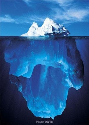Айсберг над и под водой