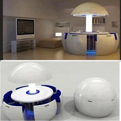 Некоторые дизайнеры полагают, что кухня будущего должна выглядеть именно так.