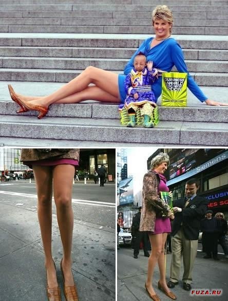 Светлана Панкратова - обладательница самых длинных ног в мире - 132 сантиметра..