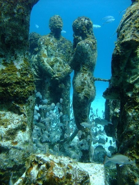 Подводный музей, Айла Мужерс, Мексика.