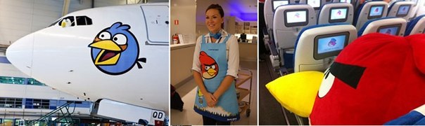 Самолет в стиле angry birds авиакомпании Finnair