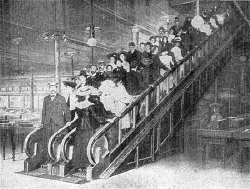 Самый первый эскалатор — бренди за проезд.