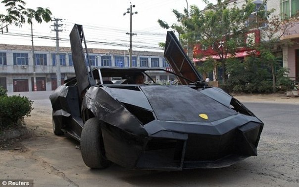 Китаец собрал копию Lamborghini из металлолома.