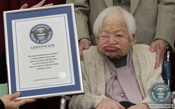 Книга рекордов Гиннеса объявила о том, что официально самой старой жительницей нашей планеты является японка Мисао Окава.