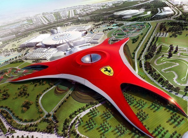 Самый дорогой парк развлечений «Ferrari World» в Абу-Даби.