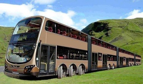 Концепт одного из самых длинных и вместительных автобусов