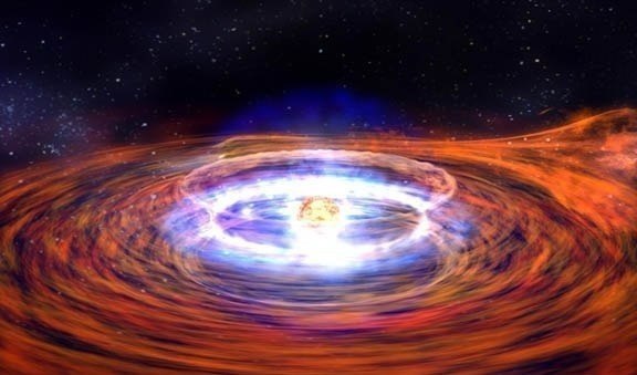 Нейтронные звезды являются самыми сильными магнитами во Вселенной. Если наполнить чайную ложку веществом, из которого состоят нейтронные звезды, то ее вес будет равняться примерно 110 миллионам тонн.