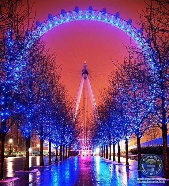 Лондонский глаз — одно из крупнейших колёс обозрения в мире, расположенное в лондонском районе Ламбет на южном берегу Темзы.