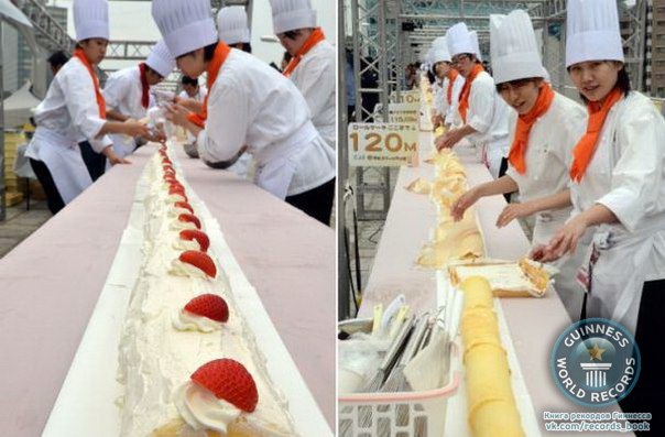 Японские кондитеры испекли самый большой торт в мире