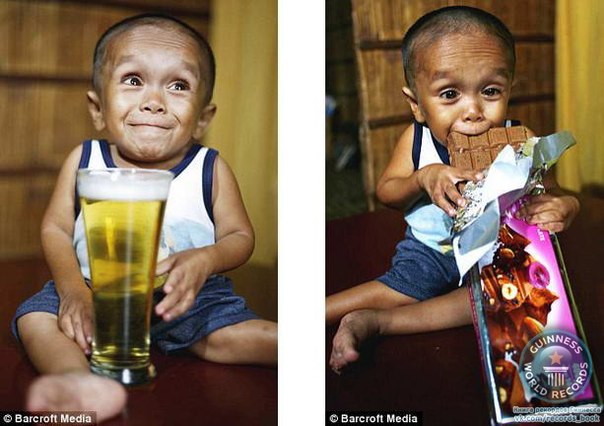 Книга рекордов Гиннеса признала самым маленьким человеком в мире 60-сантиметрового филиппинца Джунри Балуинга, которому исполнилось 18 лет и он стал совершеннолетним мужчиной.