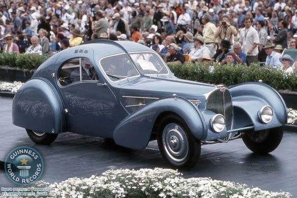 В настоящий момент самым дорогим антикварным автомобилем является Bugatti Type 57SC Atlantic. В мае 2010 года на аукционе "Гудинг и Компания" автомобиль был куплен за рекордную цену - около 40 млн. долл!