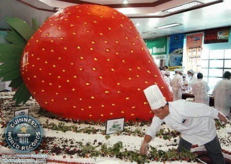 Самый большой в мире клубничный торт