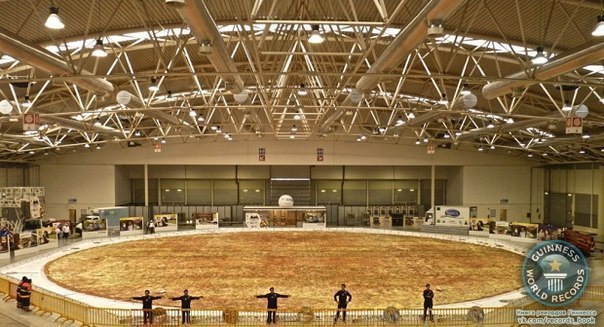 Самая большая пицца в мире.