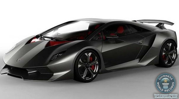 Самый дорогим в мире автомобилем Книга рекордов Гиннеса признала Lamborghini Sesto Elemento, который стоит ошеломляющие 3 миллиона долларов