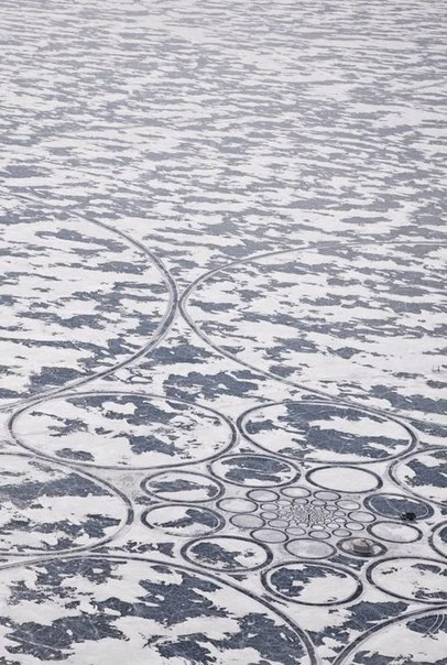 Самый большой рисунок в мире на озере Байкал
