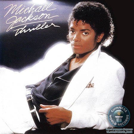 Самый продаваемый альбом всех времён - "Thriller" Michael Jackson. 109 млн.копий.