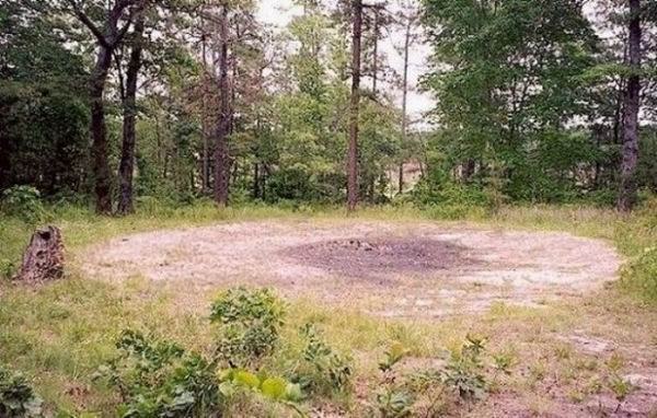 Глубоко в лесу в 16 км от города Сайлер в штате Северная Каролина в США находится таинственное кольцо диаметром 12 метров. Внутри кольца ничего не растет, а собаки и другие животные туда не заходят. Место называют Devil s Tramping Ground, и оно впервые было обнаружено еще в 1700-х годах.