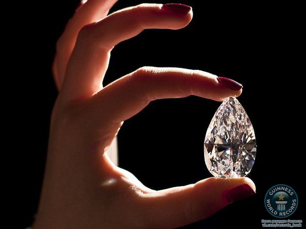 Абсолютное совершенство: крупнейший в мире "безупречный" бриллиант грушевидной формы выставят на аукционе Christie's за 20 миллионов долларов.